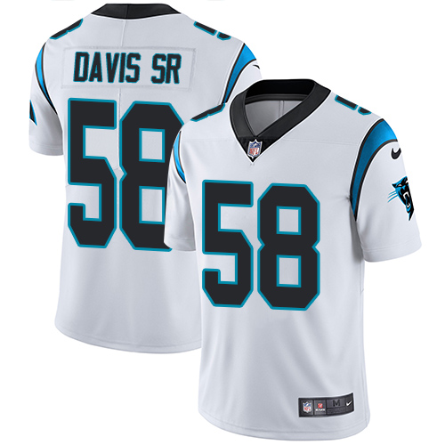 Nike Panthers #58 Thomas Davis Sr White Youth Stitched NFL Vapor Untouchable Limited Jersey